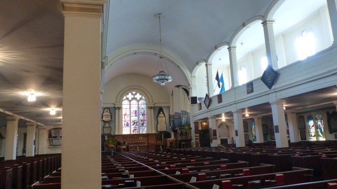 Saint Pauls Cathedral, die erste anglikanische Kirche und eine der wenigen, die ich von Innen sehen konnte.