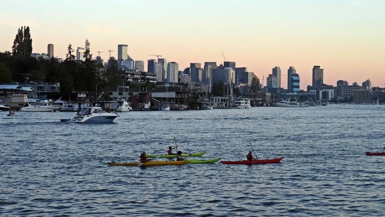 Blick aus dem Restaurantfenster